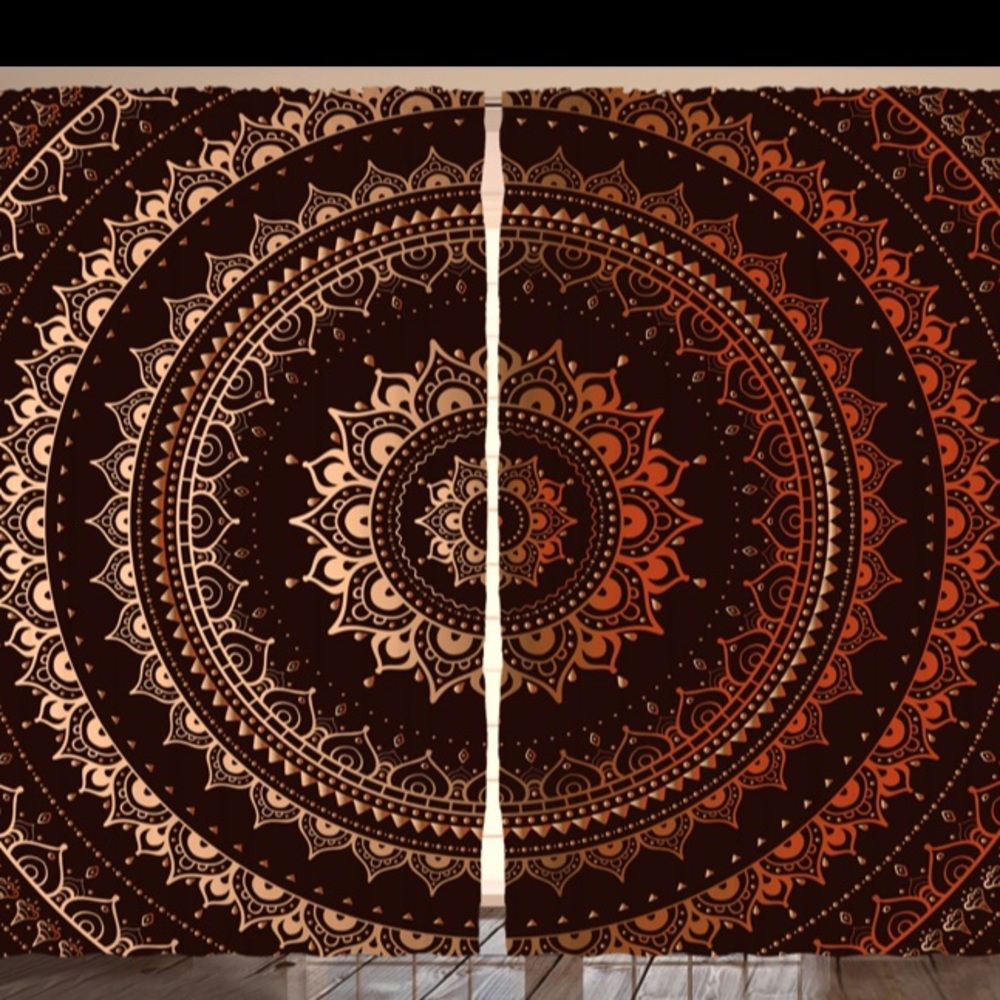 Enclosing Magic Circle Mandala Curtains NWT